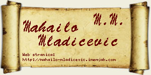 Mahailo Mladićević vizit kartica